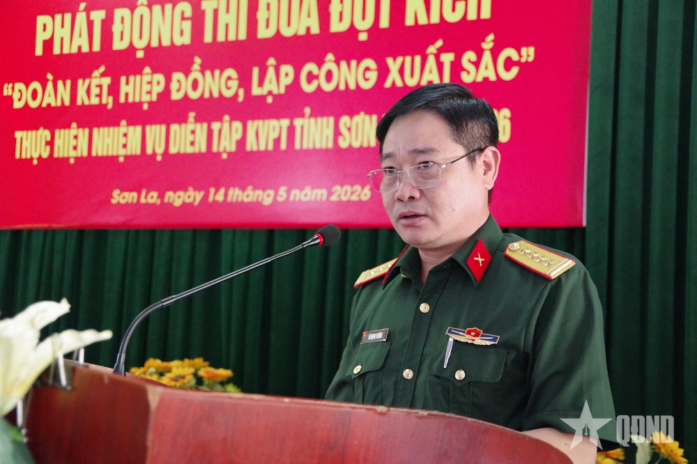 Sơn La: Phát động thi đua thực hiện nhiệm vụ diễn tập Khu vực phòng thủ tỉnh năm 2026